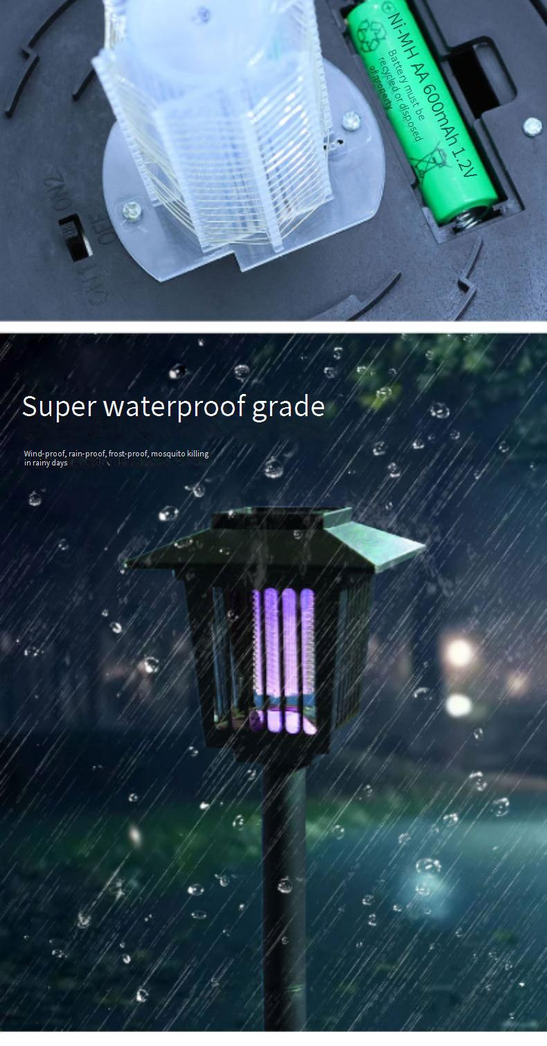 Lampada solare antizanzare – Lampada antizanzare a LED per esterni, ideale per giardino, patio e campeggio (impermeabile, autonomia 6-12 ore, interruttore manuale, conforme CE)_voghion.com