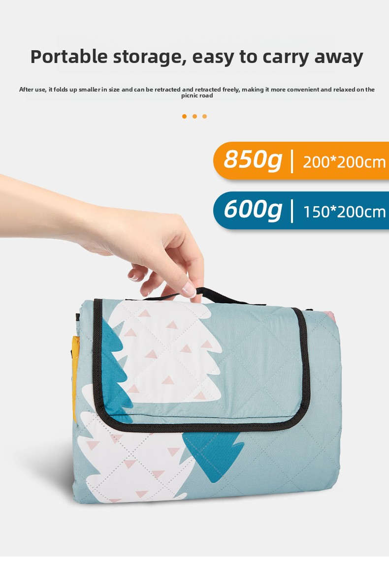 Wasserdichte Picknickdecke – Extragroß 200 x 200 cm, sanddicht und leicht (750 g) für Camping, Strand und Park_voghion.com