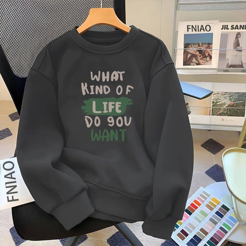 Sweat-shirt ras du cou en coton assorti FW25 - Pour elle et lui_voghion.com