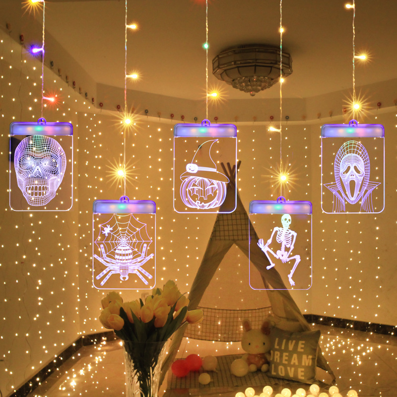 Luci a LED per Halloween, 100 luci a LED per decorazioni per feste, luci a colori cangianti per interni ed esterni alimentate tramite USB per zucca,_voghion.com