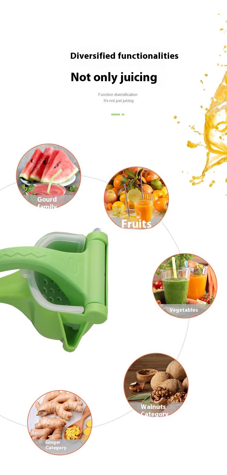 Manual Multi-Purpose Juicer - Compact Plastic Fruit Press For Citrus, Berries & Soft Fruits - Lightweight & Portable_voghion.com