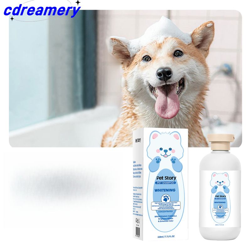 1 pz Premium Whitening Pet Grooming Shampoo - Shampoo da bagno universale per cani e gatti con fragranza duratura e formula pulita_voghion.com