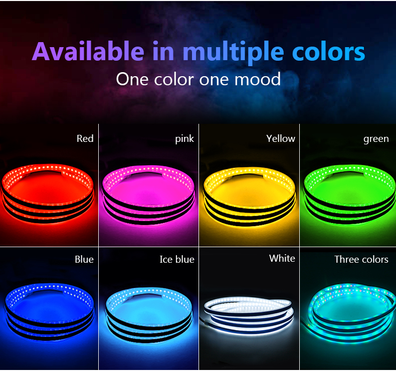 LED Auto Hood Atmosphär Liichtstreifen Waasserdicht Auto Exterieur Dekoratioun Beliichtung Dekorativ Scheinwerfer Ambient Luucht 12V Universal_voghion.com