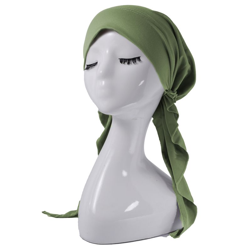 Cappello turbante alla moda da donna - Stili multicolore e tinta unita (design curvo con coda lunga, fascia elegante per donna)_voghion.com