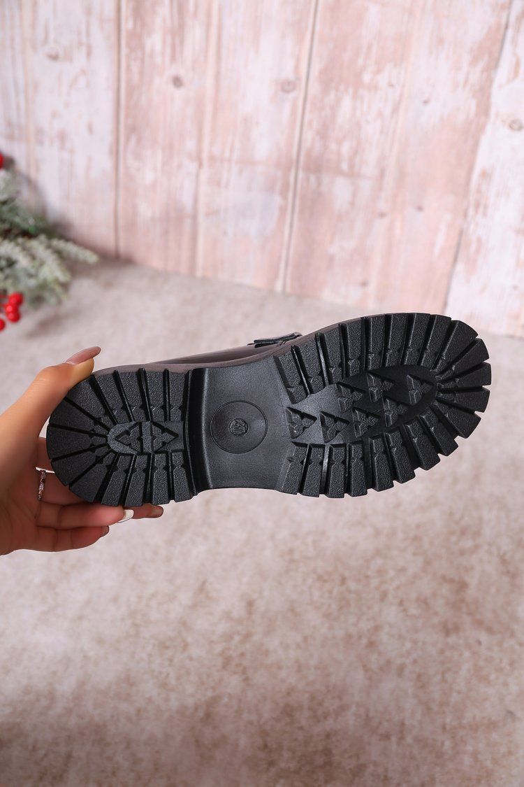 Loafer Small Leather Shoes Platform Single Shoes Retro Slip-on_voghion.com