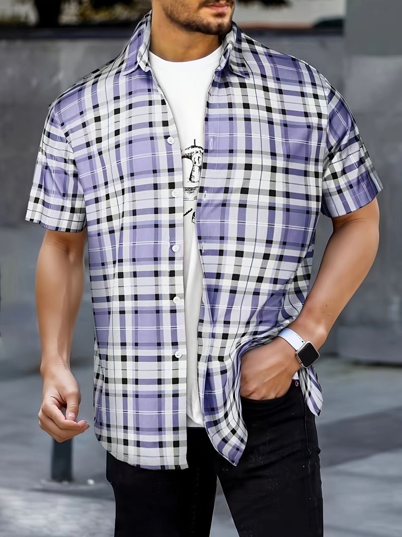 Camicie casual da uomo di New York Fashion Camicie a quadri alla moda_voghion.com