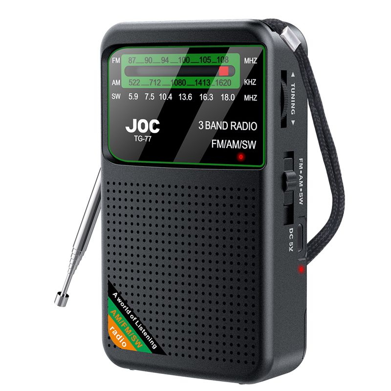 Portable AM/FM/SW Pocket Radio Rechargeable Battery Built-in Speaker With HD Display Screen Mini FM Receiver Radios_voghion.com