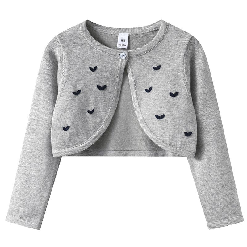 Mutter-Tochter-Kleidung Frühling und Herbst Handbestickte Liebesmädchen-Strickjacke Pullover Schal Kinder Sommer Dünnes Klimaanlagenhemd_voghion.com