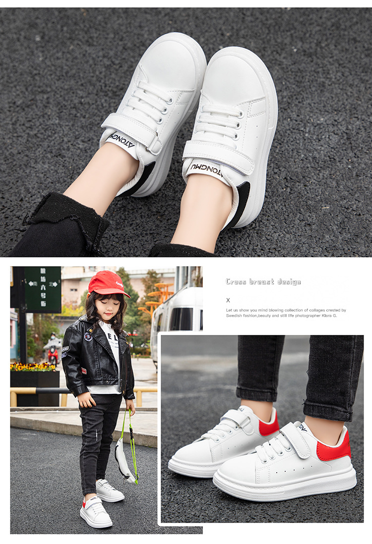 Scarpe da ginnastica sportive per studenti per bambini, scarpe da corsa basse con suola morbida per ragazzi primaverili e autunnali, scarpe bianche per prestazioni scolastiche, scarpe alla moda per ragazze_voghion.com