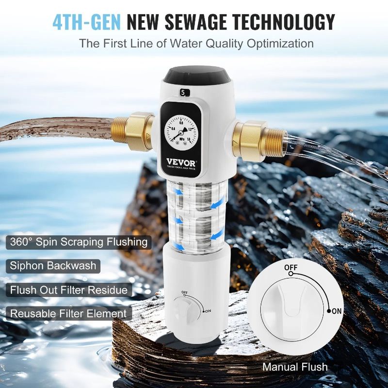 Filt Whole For House Flow Whole Filter 4 40 H Spin 4 House Micron T 3 Water MNPT Rate For Water High Down Filter Well Sediment_voghion.com