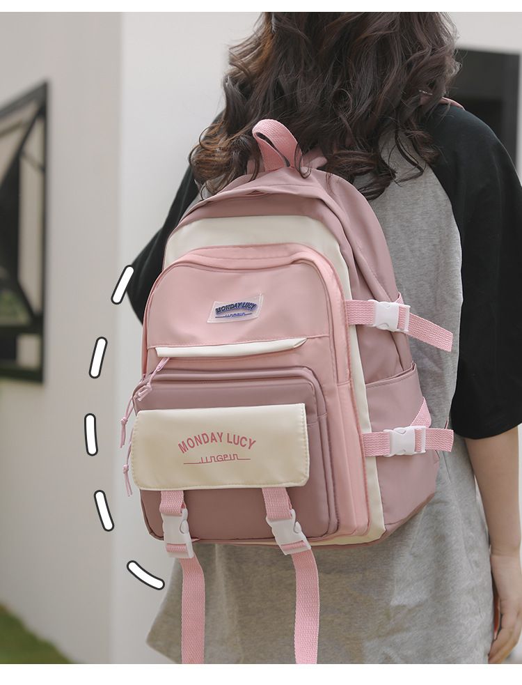 Stylish Unisex Backpack - Large Capacity Waterproof Laptop Bag For School & Travel, Trendy Letter Print Design, Lightweight & Durable_voghion.com