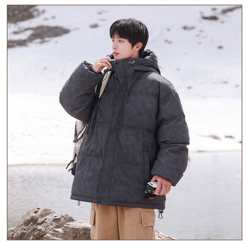 Nordmann Winter New Simple Warm Hooded Fashion Couple Matching Men's Cotton Jacket Casual Coat_voghion.com