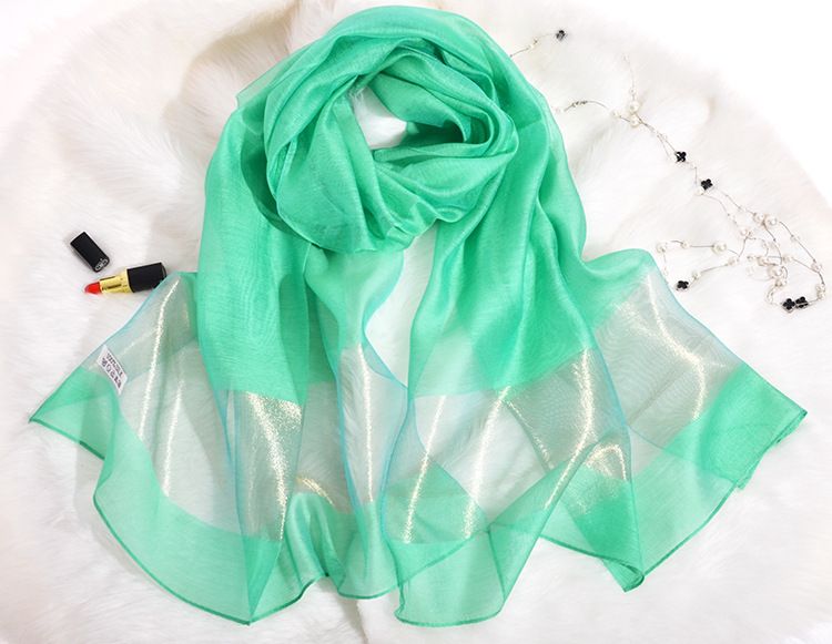 organza protezione solare scialle telo mare sciarpa di seta sciarpa di seta di gelso femminile garza produttore_voghion.com
