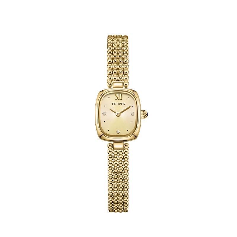 Little Gold Label Women's Light Niche Exquisite Square Watch 2024 New Small Dial Quartz Waterproof Wristwatch_voghion.com