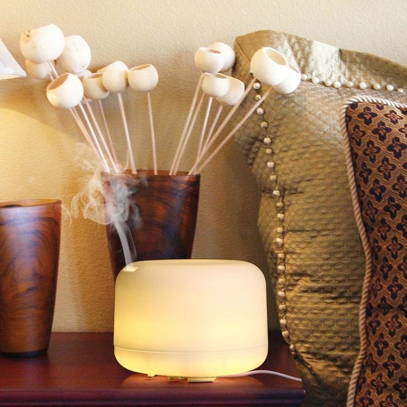 TOYOSIN Ultrasonic Aroma Diffuser With Auto Spray, 500ml Humidifier For Home, Bedroom, Office – Whisper-Quiet, Timer & Dry-Off Protection_voghion.com