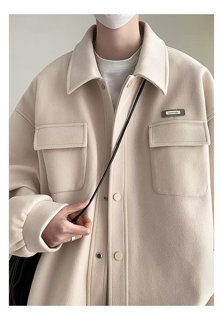 Xiaoxiangfeng jacket for spring autumn styles, high street woolen fabric, trendy handsome, high-end men's jacket, casual_voghion.com