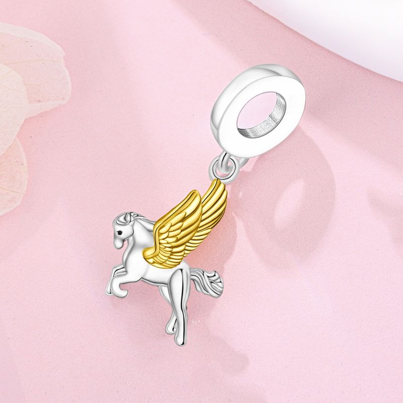 Gioielli da donna con ciondolo a forma di elefante, coniglio, leopardo, leone, perline, gioielli con bracciale, pezzi in rame bianco placcato argento_voghion.com