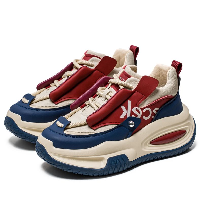 Scarpe da ginnastica alla moda da uomo in stile coreano, primavera e autunno 2025, con suola spessa, taglia grande45464748_voghion.com