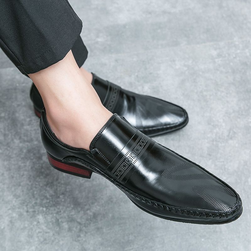 Scarpe da sposa da uomo in pelle, stile britannico, traspiranti, casual, estive, da lavoro, autentiche, alla moda, con punta a punta._voghion.com