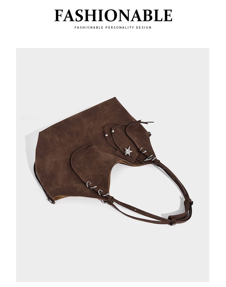 Borsa tote da donna, borsa hobo casual in tessuto di alta qualità, vintage, scamosciata, tracolla regolabile, tracolla a tracolla_voghion.com