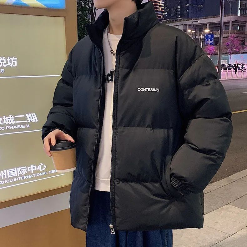 Cotone uomo inverno 2023 nuovo marchio alla moda coppia pane sciolto giovane giacca di cotone collo in piedi cappotto uomo 12_voghion.com