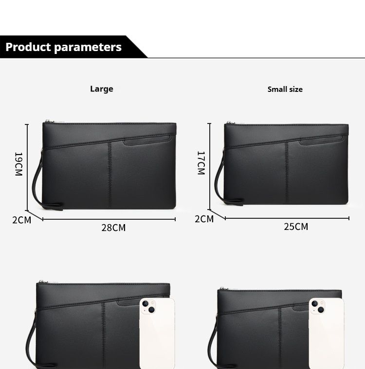 Neue Clutch aus PU-Leder für Herren – weiche, wasserdichte Business-Handy-Geldbörse, hochwertige, modische Handtasche und trendiger Organizer für Berufstätige_voghion.com