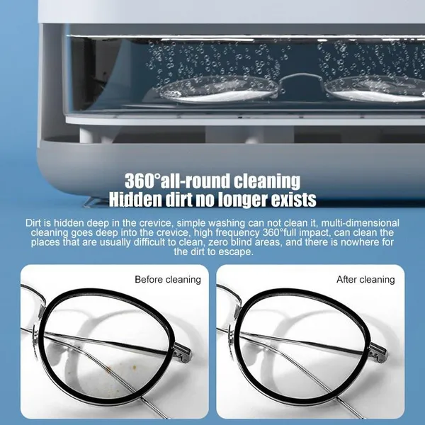 Mini Ultrasonic Cleaner Electric Jewelry Cleaner Machine Eyeglasses,Watches,Rings,Necklaces,Razors,Dentures,Parts,Cleaning Machine_voghion.com