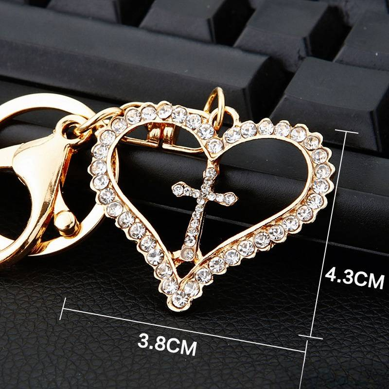 Schlüsselanhänger mit Sternzeichen, Herz, Kreuz und mehr Muster für Auto, Paar-Taschenanhänger, Metall-Schlüsselanhänger, Ring, Zubehör, Geschenk im Barockstil_voghion.com