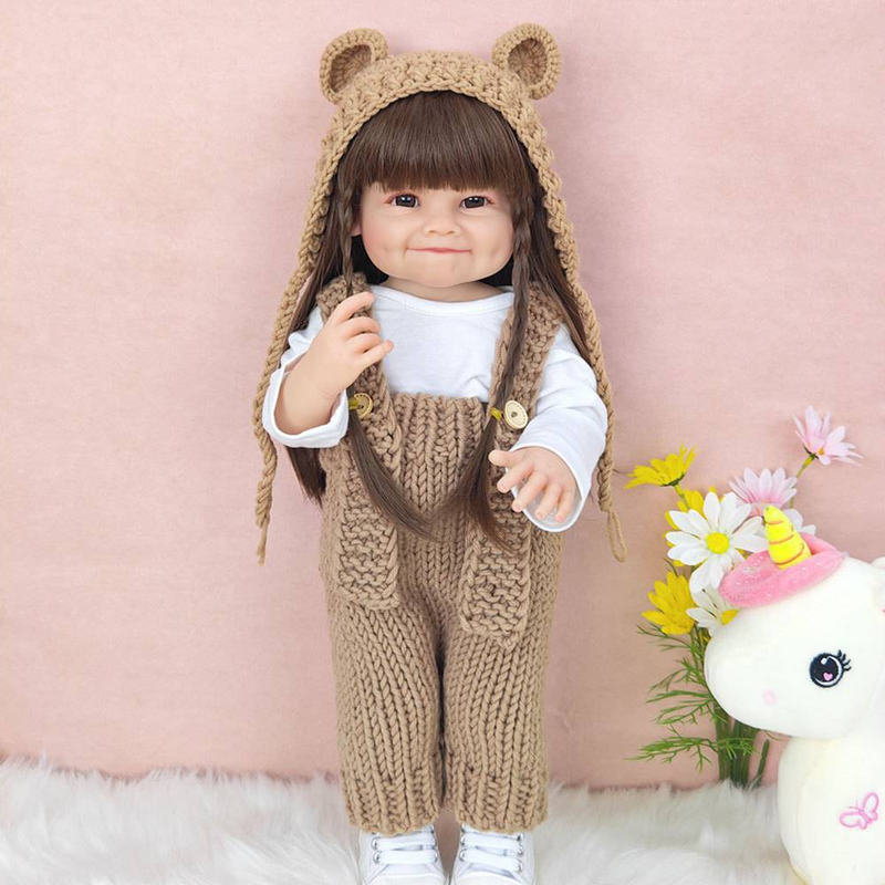 Bambola Reborn Baby Morbida Plastica Ragazza Giocattolo Mostrabile Vestire Bambola Carina Principessa Regalo di Compleanno_voghion.com