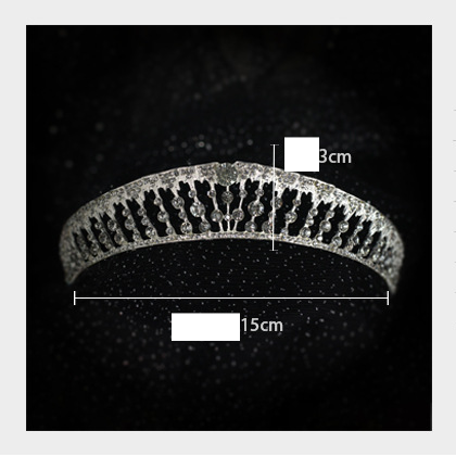 Unisex brudetiara Sølvlegering halvsirkeltiara Hodepynt Brudekjole Hårtilbehør_voghion.com