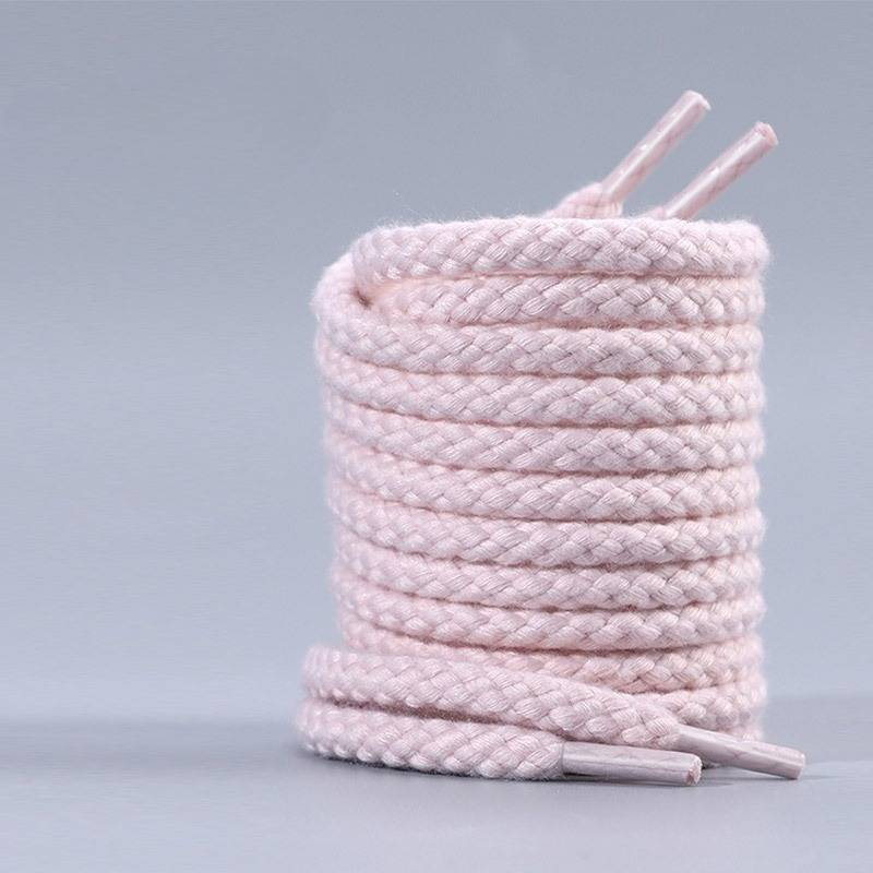 Cadarços finos de algodão para mulheres, adequados para preto e branco, bege, rosa, vermelho, masculino, corda redonda, um par_voghion.com