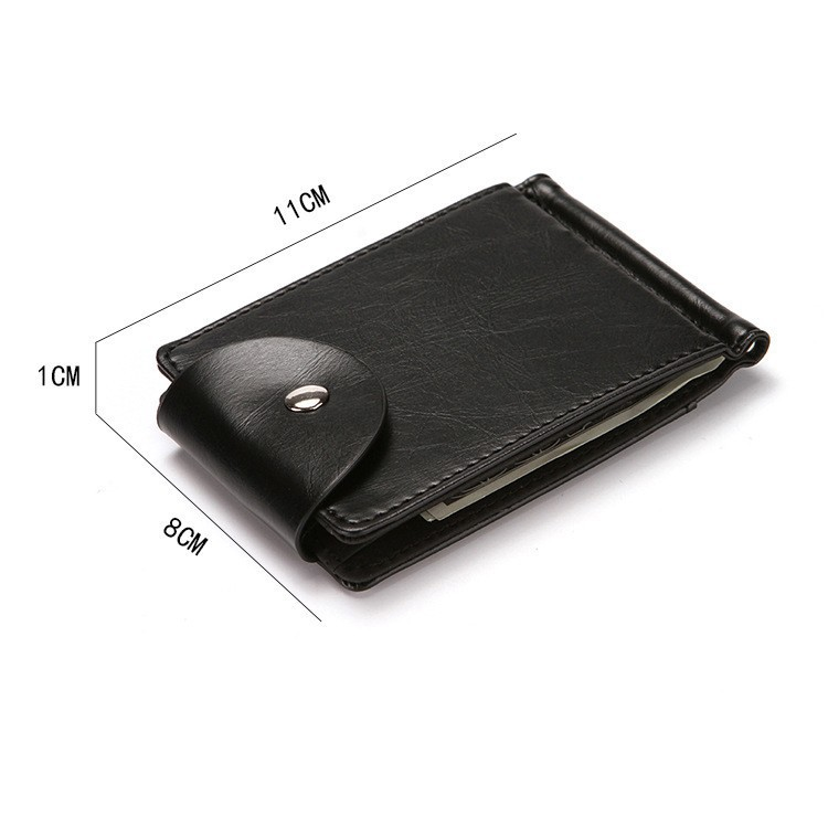 Brand Trendy, Creative, And Fashionable Men's Wallet Flap Buckle Korean Version US Dollar Clip Multi Card Case_voghion.com