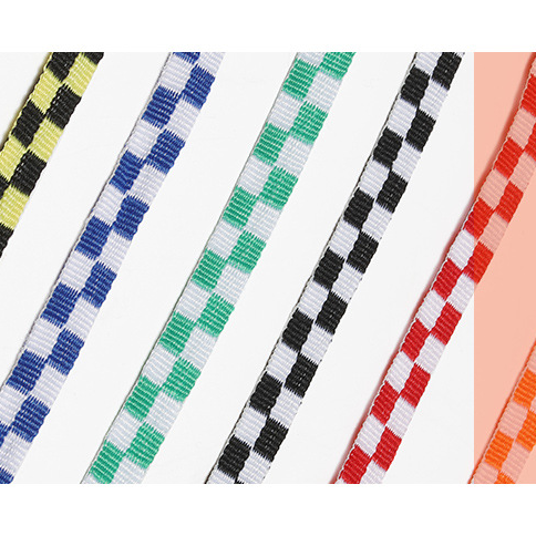 "Track Chess" 8 mm kreativa tvåfärgade platta skosnören i polyester Lämpliga för canvasskor, vita skor och högtoppade skor_voghion.com