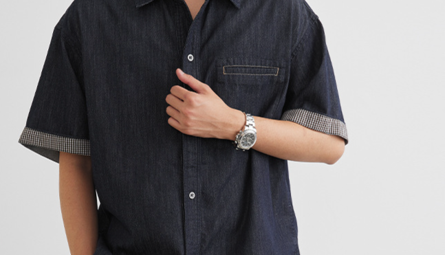 Herrenbekleidung Herren Neue Sommer Casual Shirt Denim Shorts Zweiteiler Anzug_voghion.com