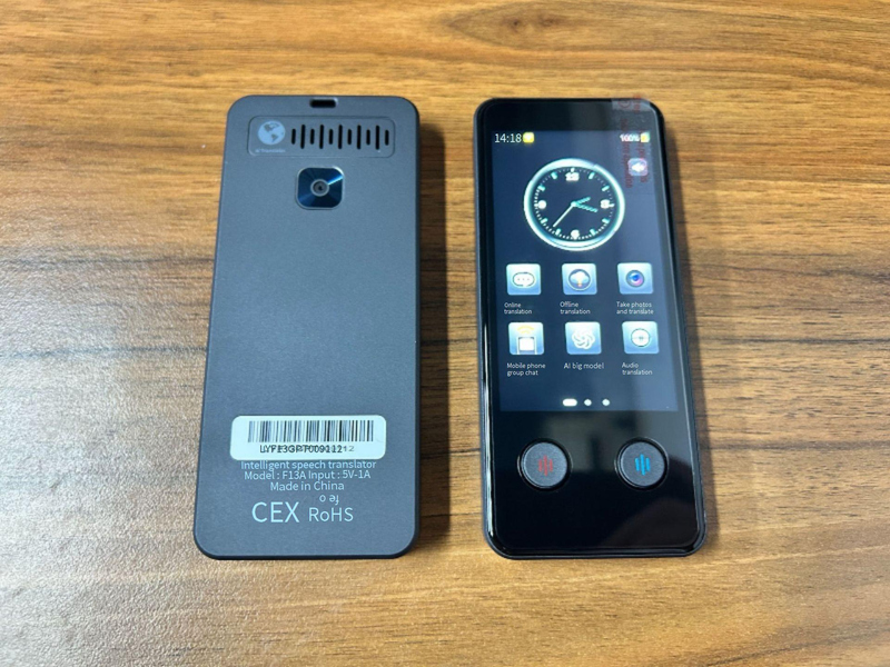F13A Smart Language Translator Device - Offline Voice Translation For 60+ Languages, Compact & Portable For Travel, Business_voghion.com