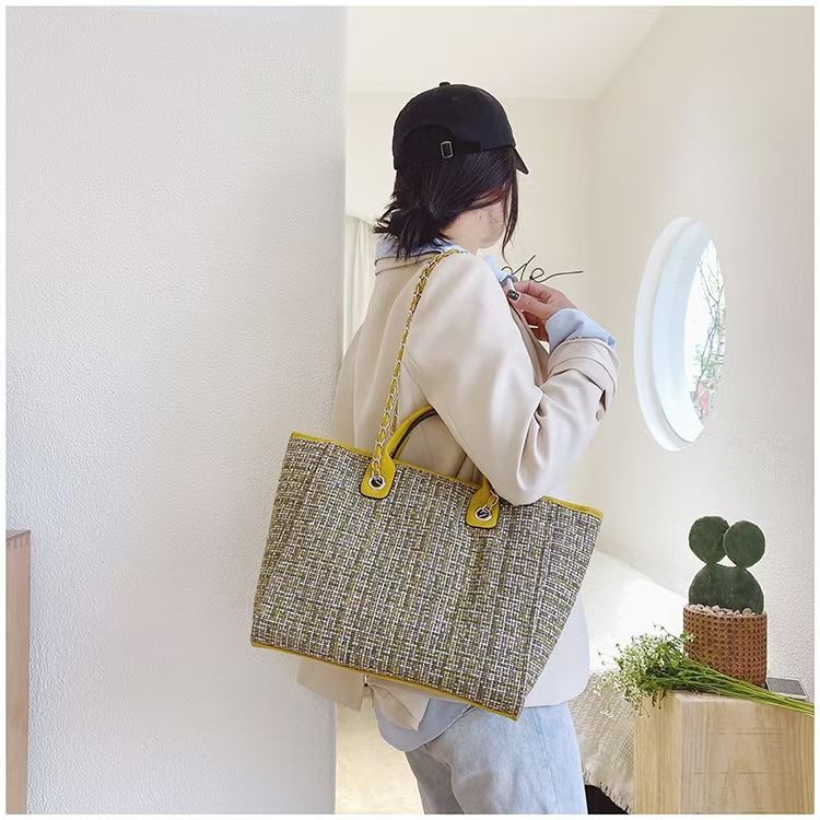 Designer Luxury Large Capacity Woven Bag Tote Bag Casual Shopping Handbag_voghion.com