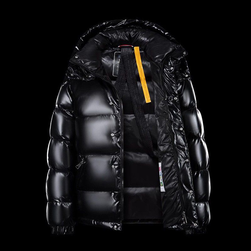 2026 Winter High Quality Fashion Wintercoat Men White Duck Down Pure Color Glossy Waterproof Long Sleeve Thicken Keep Warm Zipper Hooded Down Jacket_voghion.com