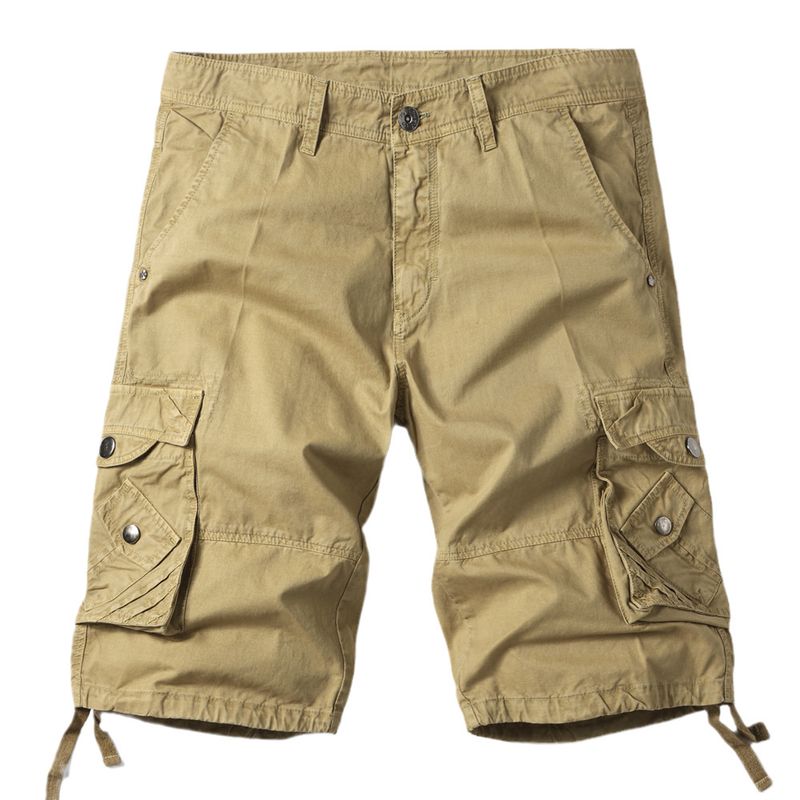 2025 New Men's Casual Shorts, Multi Pocket Work Mid Length Pants, Trendy Oversized Pants_voghion.com