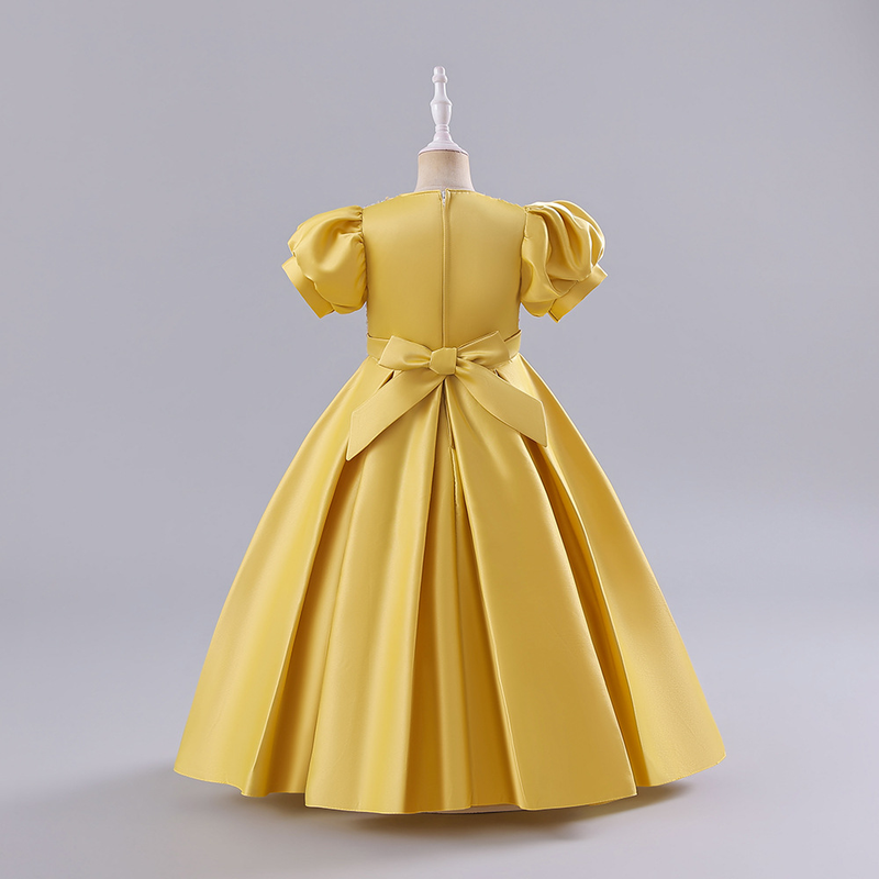 Robe princesse à fleurs pour filles d'un an, spectacle de Piano d'été_voghion.com