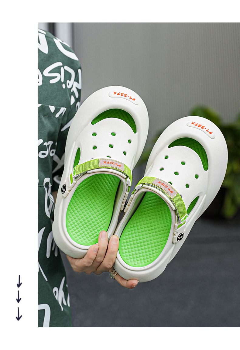 Zomerpaar Tuinschoenen EVA Gatenschoenen Heren Outdoorkleding Dames Sandalen Casual Baotou Slippers Heren Strandschoenen Trendy_voghion.com