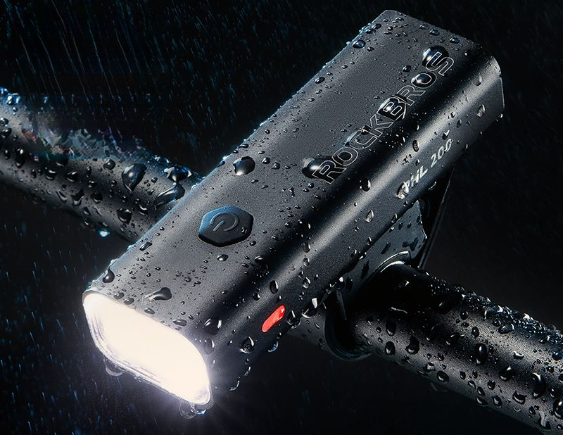 Luz delantera para bicicleta Rock Brothers, para ciclismo nocturno, linterna de alto brillo, recargable vía USB, resistente a la lluvia, para bicicleta de montaña._voghion.com