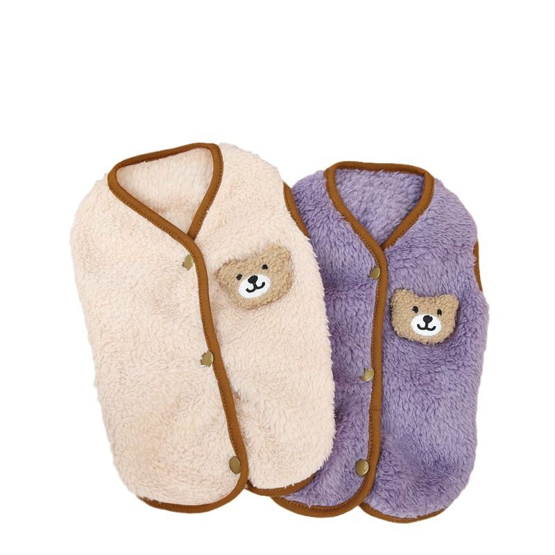 Vestiti per cani di piccola taglia, caldi, invernali, in pile, a due zampe, per cuccioli, gatti e bichon._voghion.com