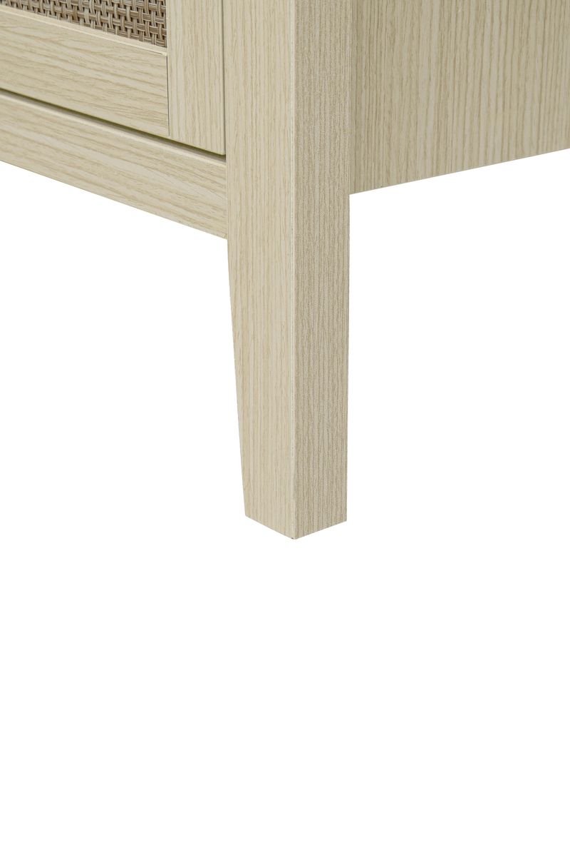 Credenza in rattan Naturfarben Mit Gebogenen Türen, Beistellschrank Für Wohnzimmer_voghion.com