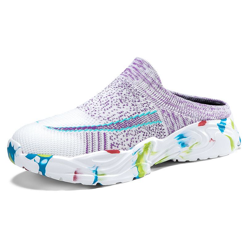 Atmungsaktive Sommerschuhe für Paare, transparentes Netzgewebe, leicht, weich, hüpfend, lässig, zum Gehen, bequem, faul_voghion.com