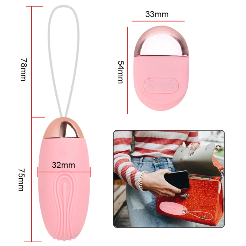 Eggs/Bullets Jump Egg Vibrator Clitoris Stimulate 10 Frequency Wireless Remote Control USB Charging G-spot Vib_voghion.com