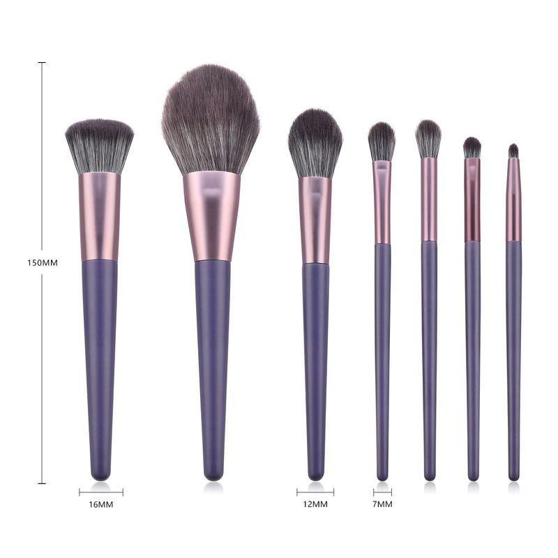 Set di pennelli per trucco da 7 pezzi Pennello per cipria Mandala viola Pennello per fard Strumenti di bellezza GUJHUI_voghion.com