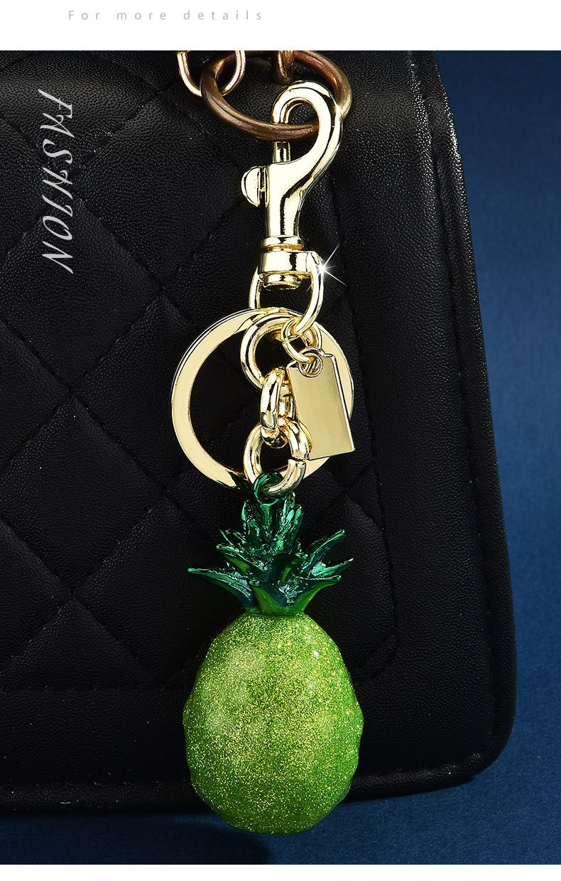 Selling Multi-Color Pineapple Fruit Bag Cherry Keychain Handbag Pendant Accessories_voghion.com