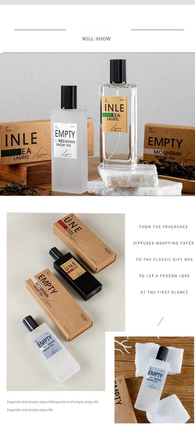 Das neue Parfüm ist ein beliebtes rundes Rosenparfum der Marke RISSERS, ein langanhaltender Blumen- und Fruchtduft für Damen_voghion.com