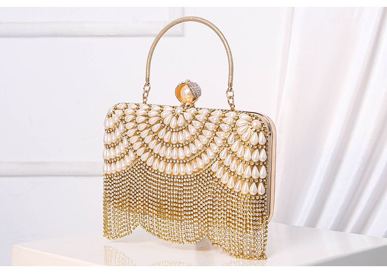 Abendtasche Quaste Abendtasche mit Kleid Handtasche Diamant Clutch_voghion.com