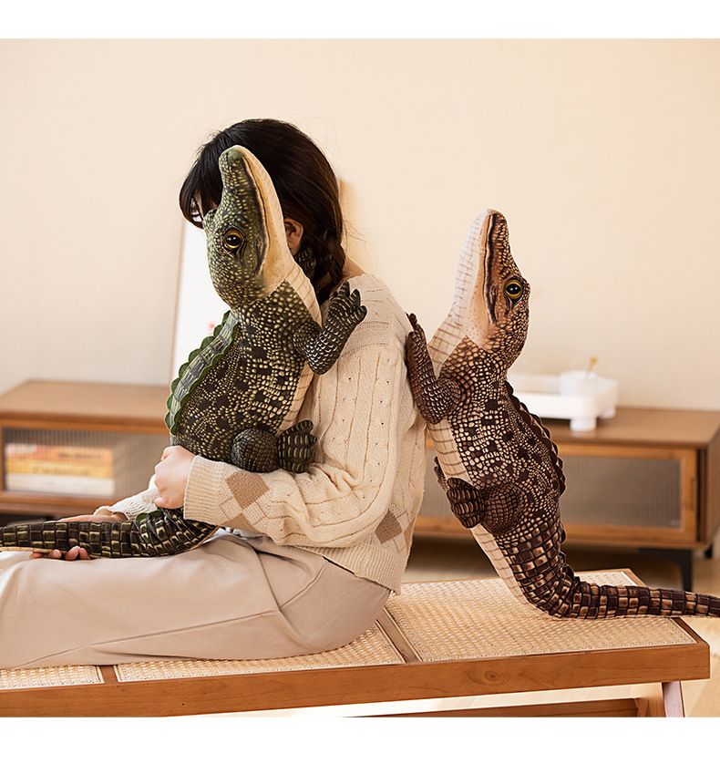 Niedliches Krokodil-Plüschtier, 100 cm, ideal als Foto-Requisite und Heimdekoration_voghion.com